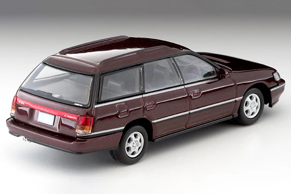 Tomytec Tomica Limited Vintage Neo 1/64 Subaru Legacy Touring Wagon GT Dark Red LV-N201a - Image 6