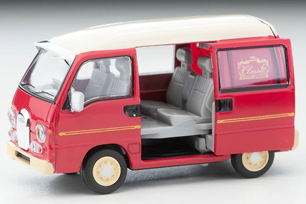 TOMYTEC Tomica Limited Vintage NEO 1/64 Subaru Sambar Diaz Classic 1996 (red / white) LV-N249b - Image 2