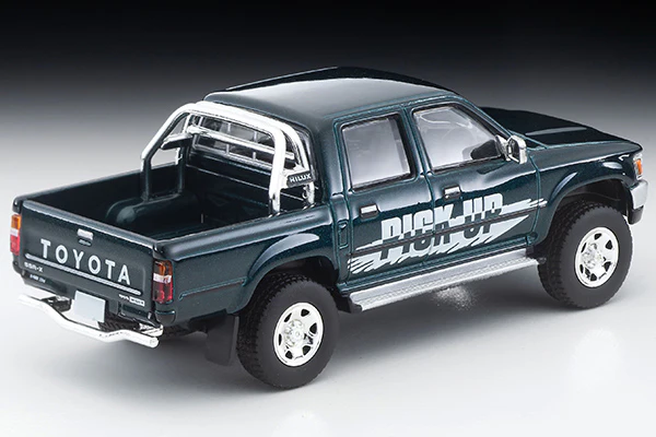 TOMYTEC Tomica Limited Vintage Neo 1/64 Toyota Hilux 4WD Double Cab SSR-X Option Equipped Vehicle (Green) 1995 Model LV-N255b - Image 6