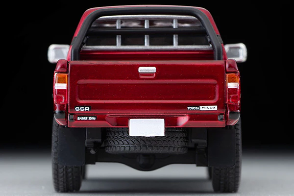 TOMYTEC Tomica Limited Vintage NEO 1/64 Toyota Hilux 4WD Pickup Double Cab SSR (Red) 1991 LV-N256a - Image 2
