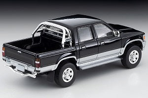 TOMYTEC Tomica Limited Vintage Neo 1/64 TOYOTA HILUX 4WD PICKUP DOUBLE CAB SSR-X OPTIONS (BLACK/SILVER) 1995 LV-N255c - Image 3
