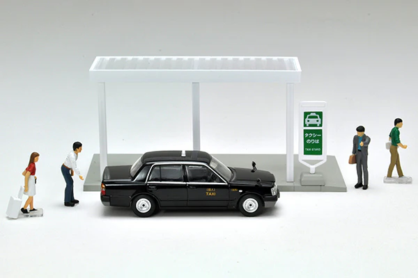 TOMYTEC Tomica Limited Vintage Neo Diocolle 64 04b Taxi stand (Toyota Crown Comfort included) - Image 3