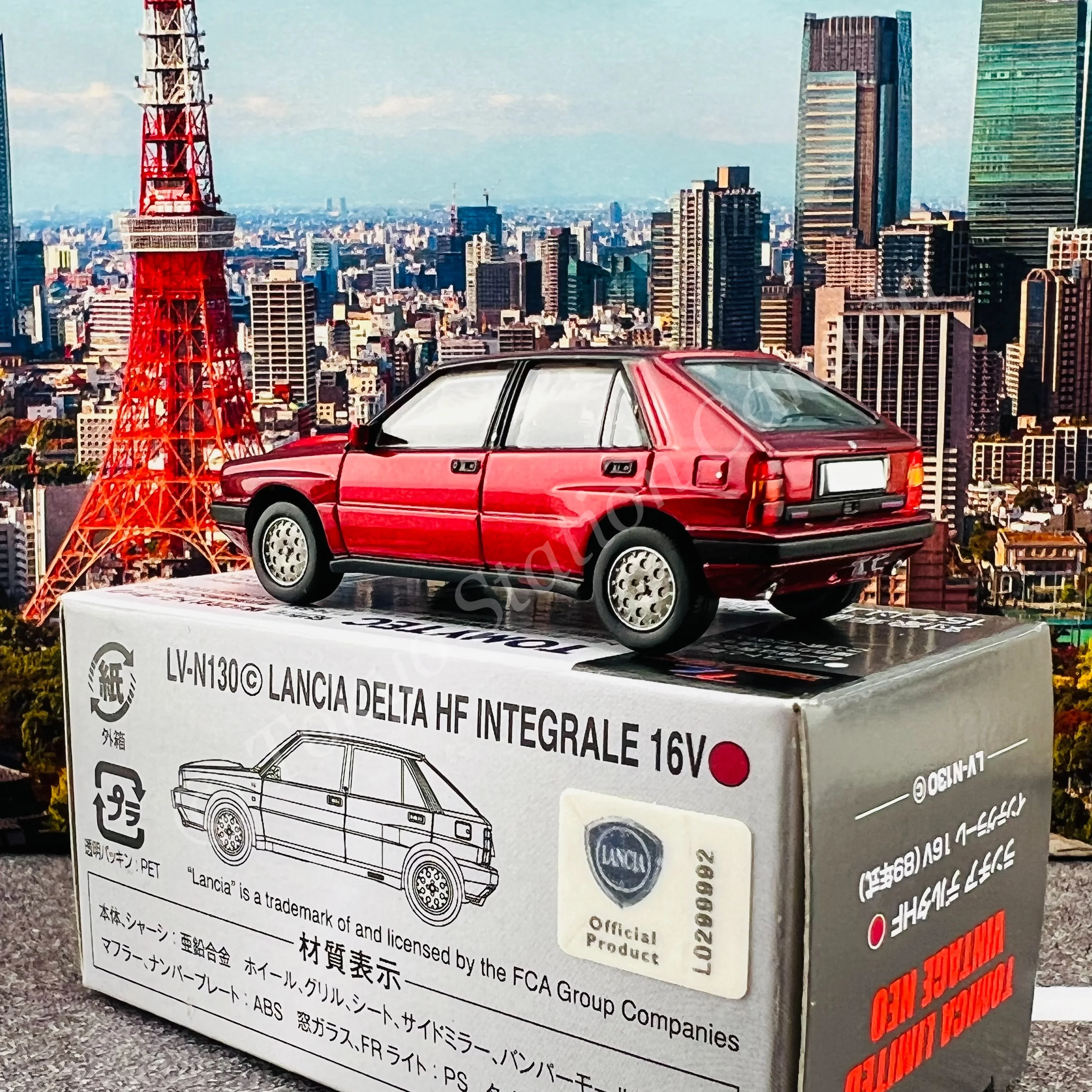 TOMYTEC Tomica Limited Vintage NEO 1/64 Lancia Delta HF Integrale 16V (wine) LV-N130c - Image 4