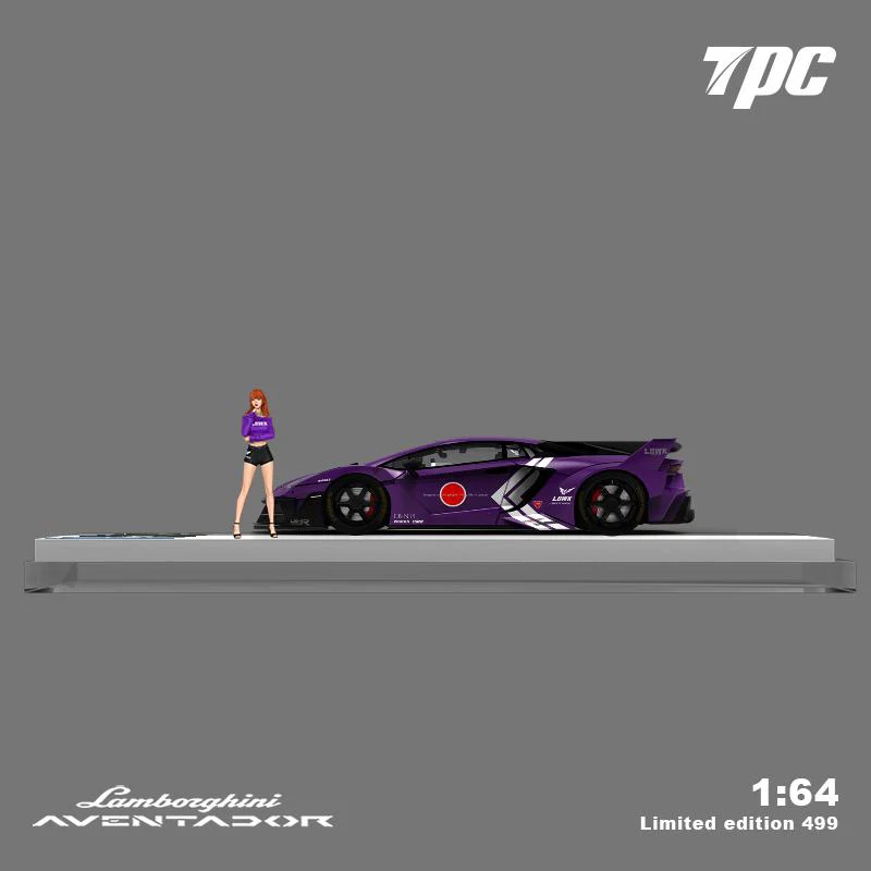 TPC 1/64  LBWK Aventador 700GT EVO Matte Zero War Purple with Figure - Image 2