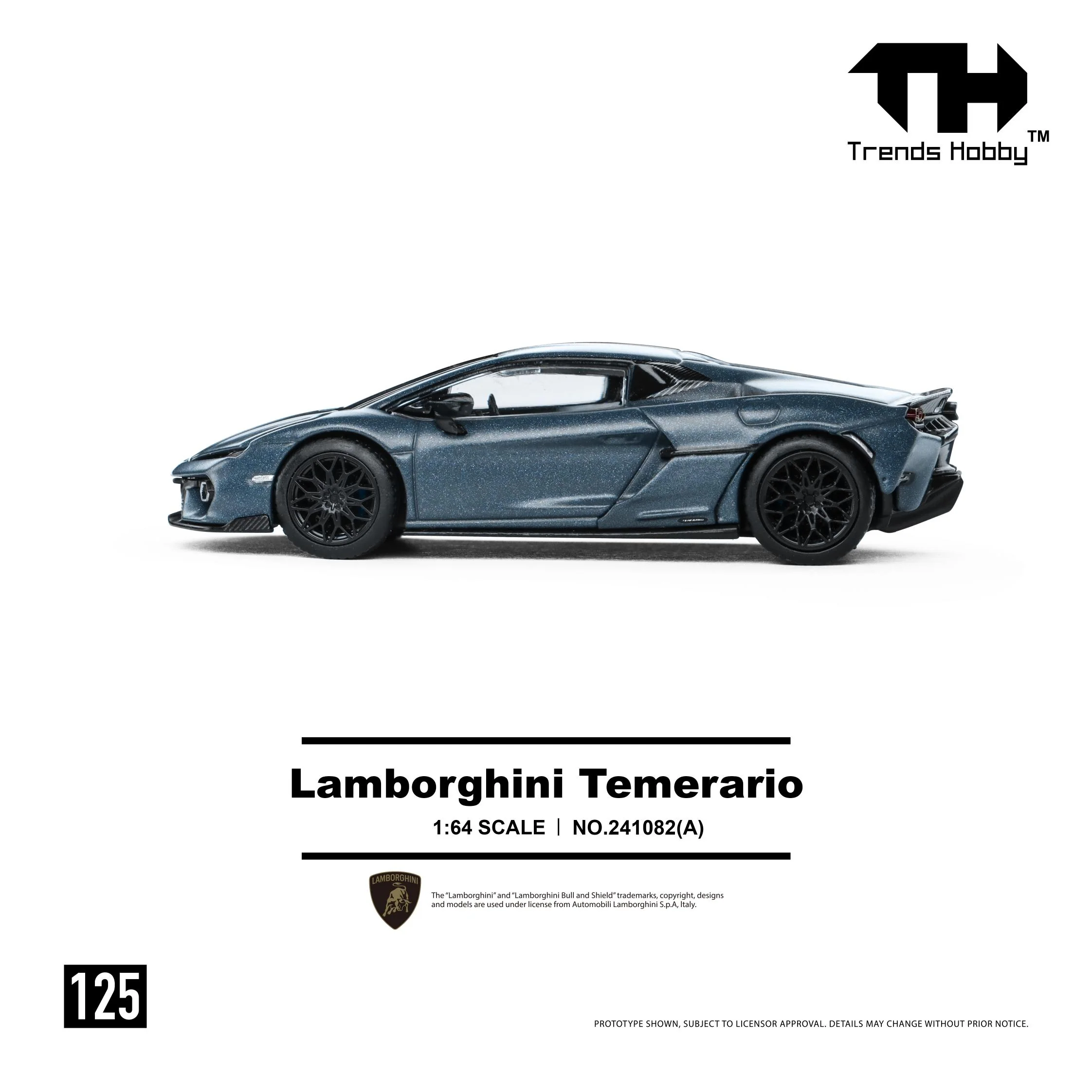 PREORDER Trends Hobby 1/64 Lamborghini Temerario - Matte Blue 241082(A) (Approx. Release Date: Q3 2026 and subject to the manufacturer's final decision) - Image 3
