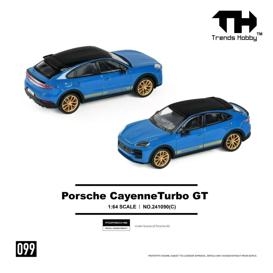 Trends Hobby 1/64 Porsche Cayenne Turbo GT Blue 241090C - Image 2