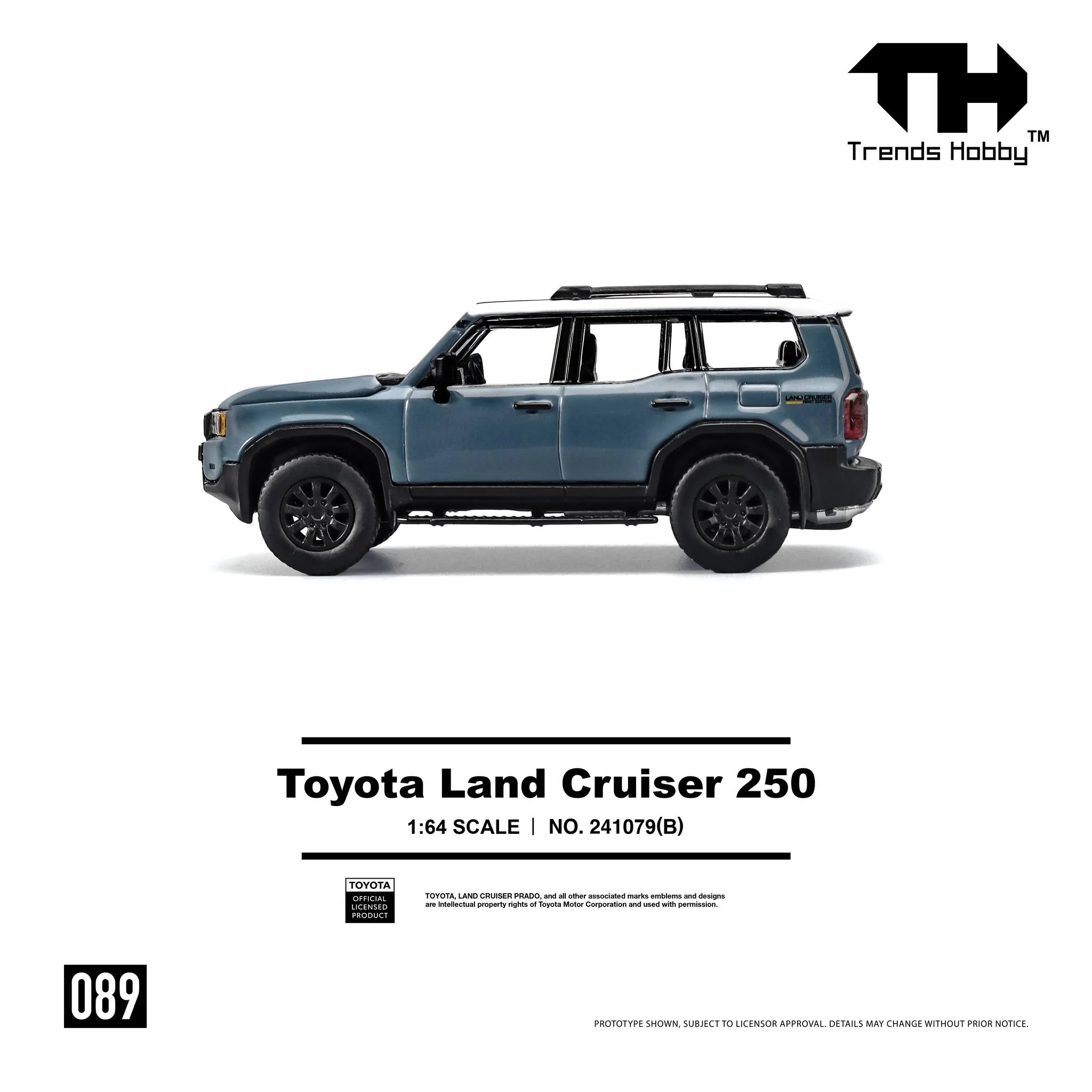 Trends Hobby 1/64 Toyota Land Cruiser 250 - BLUE 241079(B) - Image 2