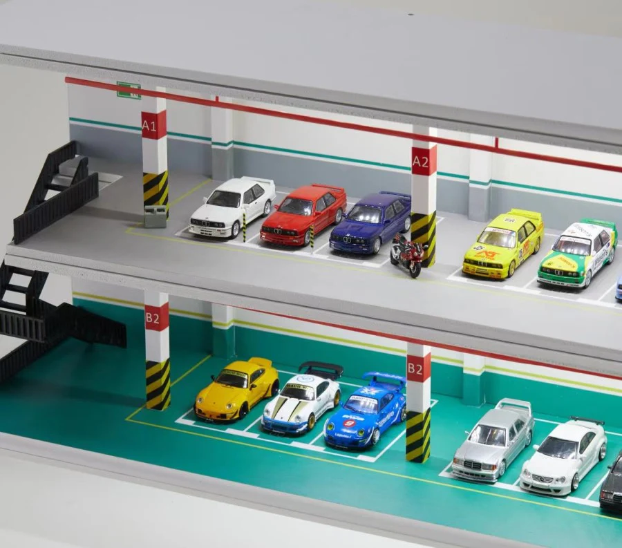 YOU&CAR 1/64 Two-Storey Parking with LED Lights - Image 3