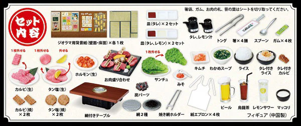 Re-ment Grilled Meat Set "TODAY IS YAKINIKU! JUJU-EN" - Image 3