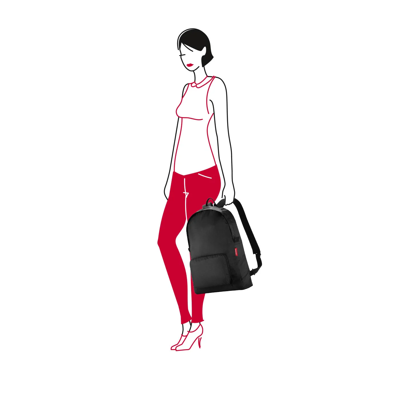 REISENTHEL Mini Maxi Backpack/Rucksack k - Fifties Black - Image 3