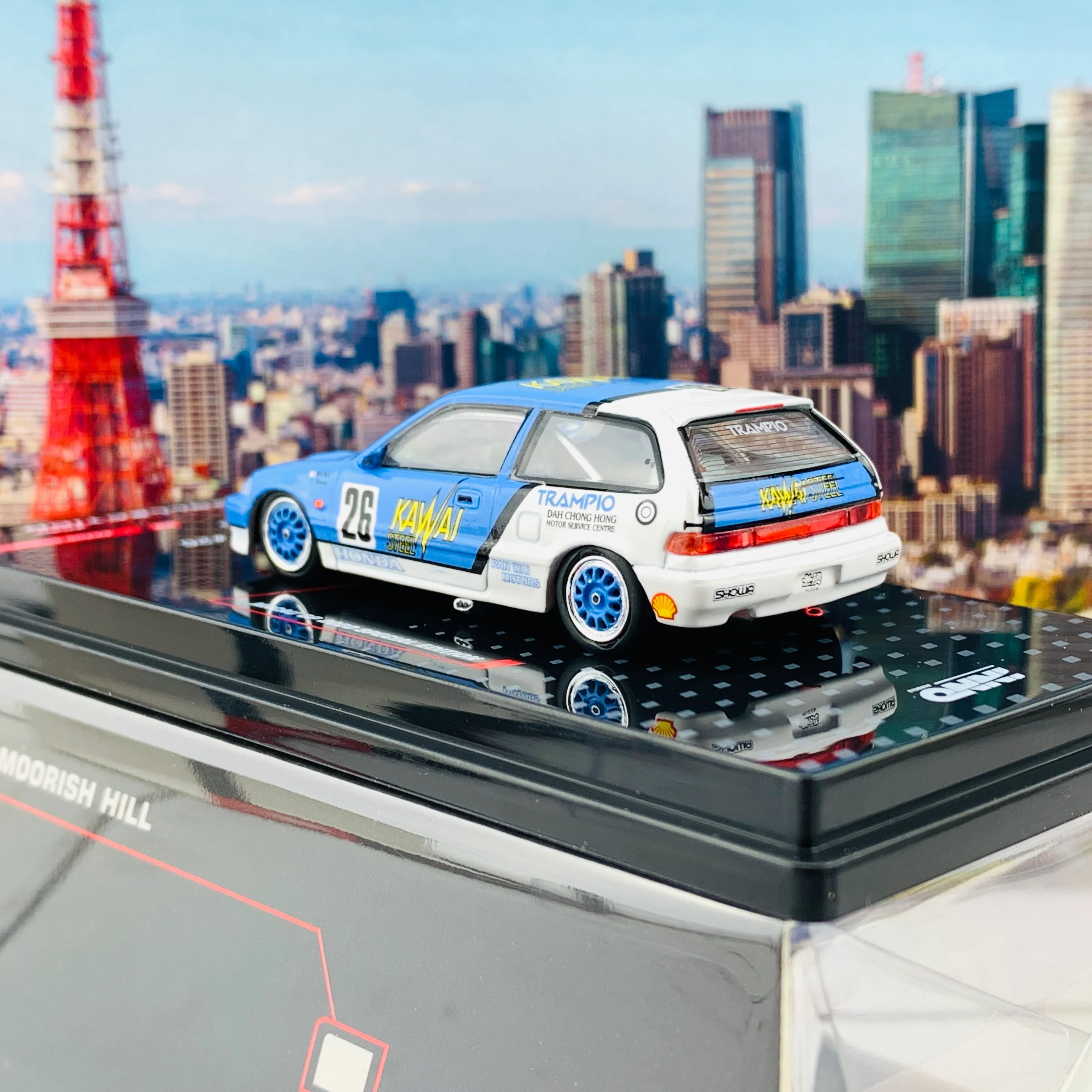 INNO64 MACAU GP 2020 COLLECTION HONDA CIVIC EF3 #26 "TRAMPIO KAWAI STEEL" Macau Guia Race 1989  Kazuo Shimizu IN64-EF3-MGP20KS - Image 5