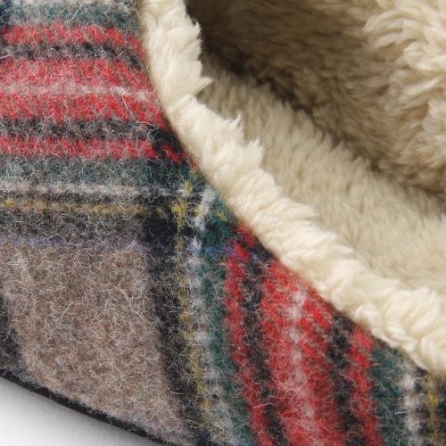Plaid Soft Slipper - Red/Grey - Image 3