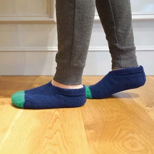 Tehtava Reversible Roomsocks - Navy Blue (Made in Japan) 0022TET092 - Image 2