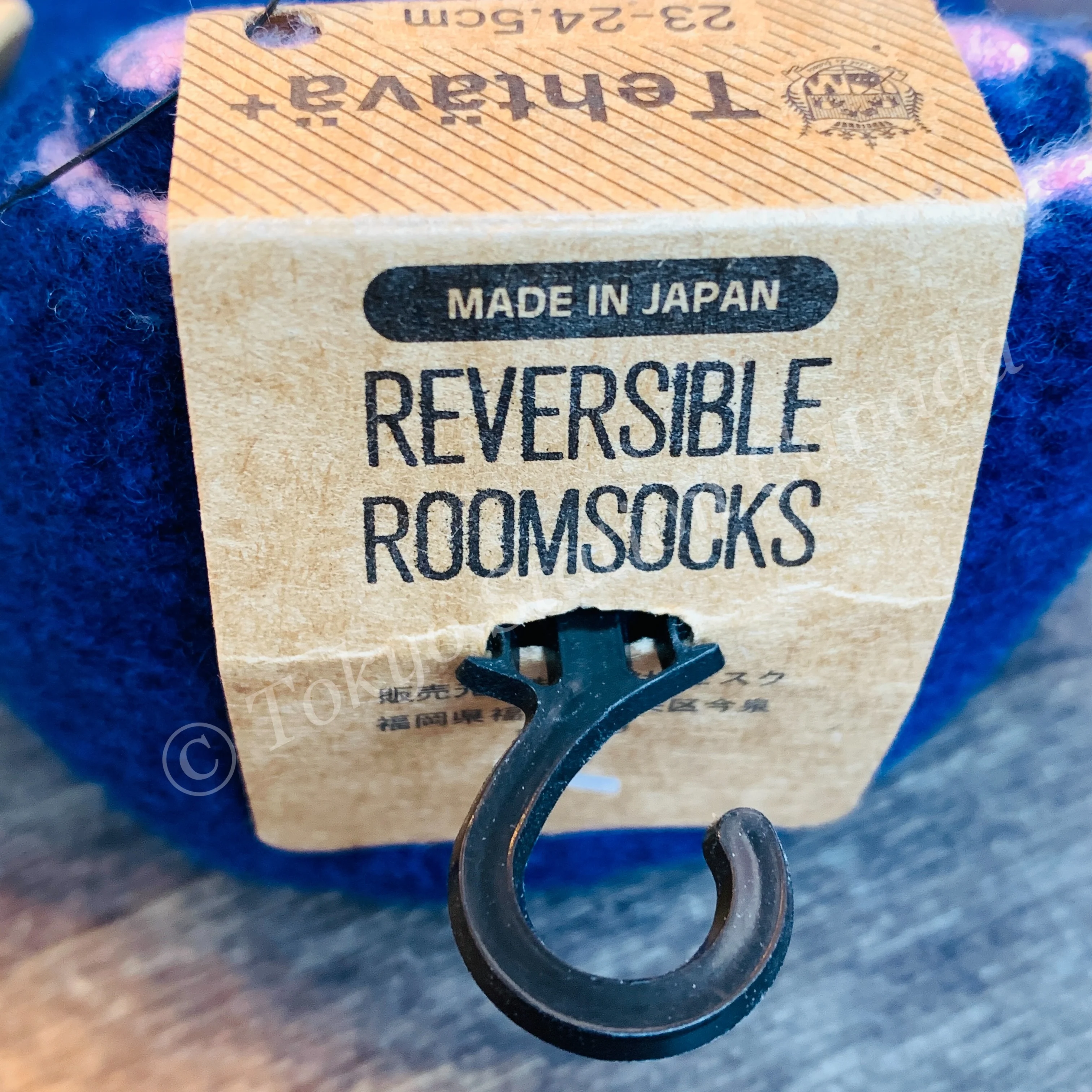 Tehtava Reversible Roomsocks - Navy Blue (Made in Japan) 0022TET092 - Image 5