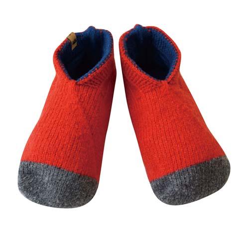 Tehtava Reversible Roomsocks - Red (Made in Japan) 0022TET093 - Image 2