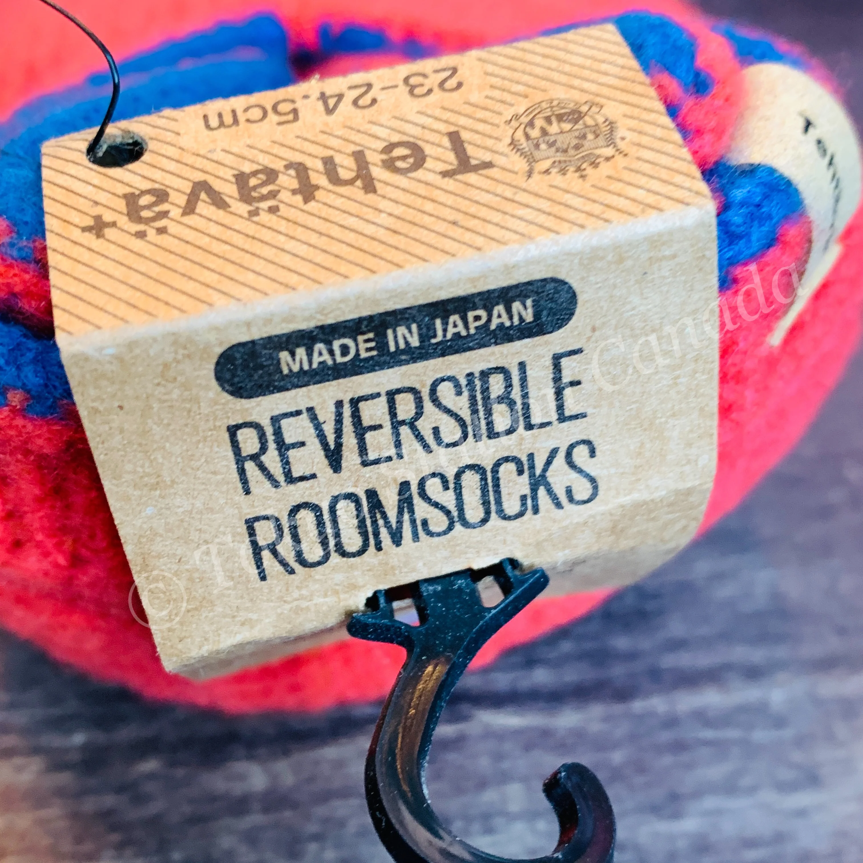 Tehtava Reversible Roomsocks - Red (Made in Japan) 0022TET093 - Image 4