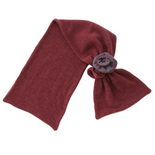 Rose Neck Warmer - Burgundy - Image 2