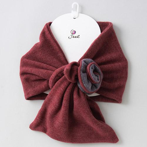 Rose Neck Warmer - Burgundy - Image 4
