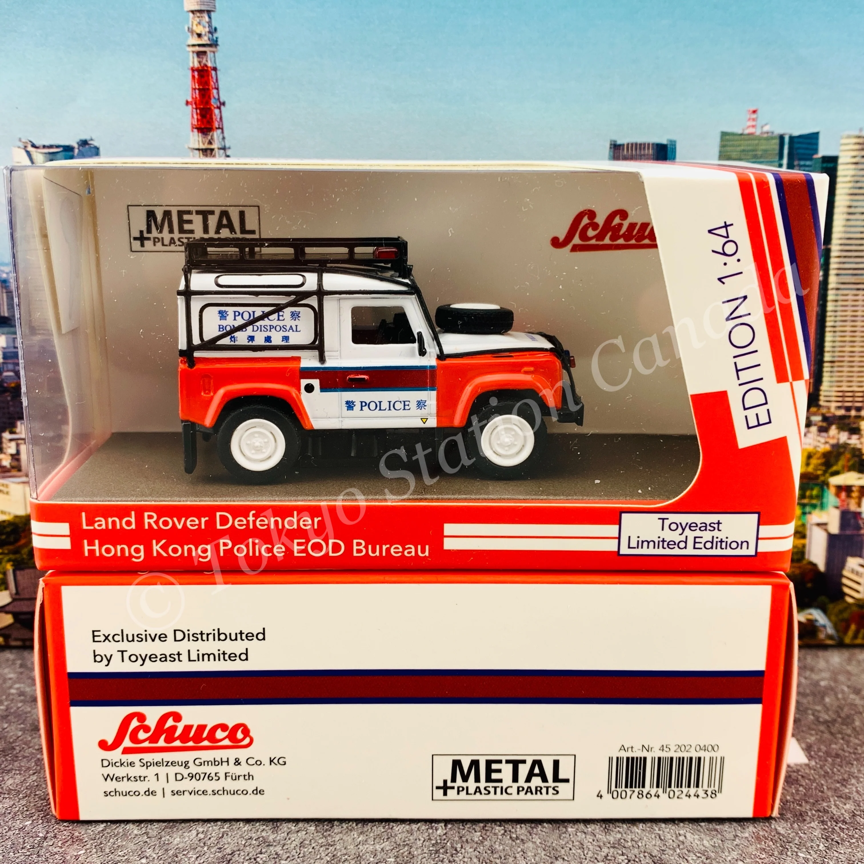Schuco 1/64 Land Rover Defender Hong Kong Police EOD Bureau (Toyeast Limited Edition) 452020400 - Image 7