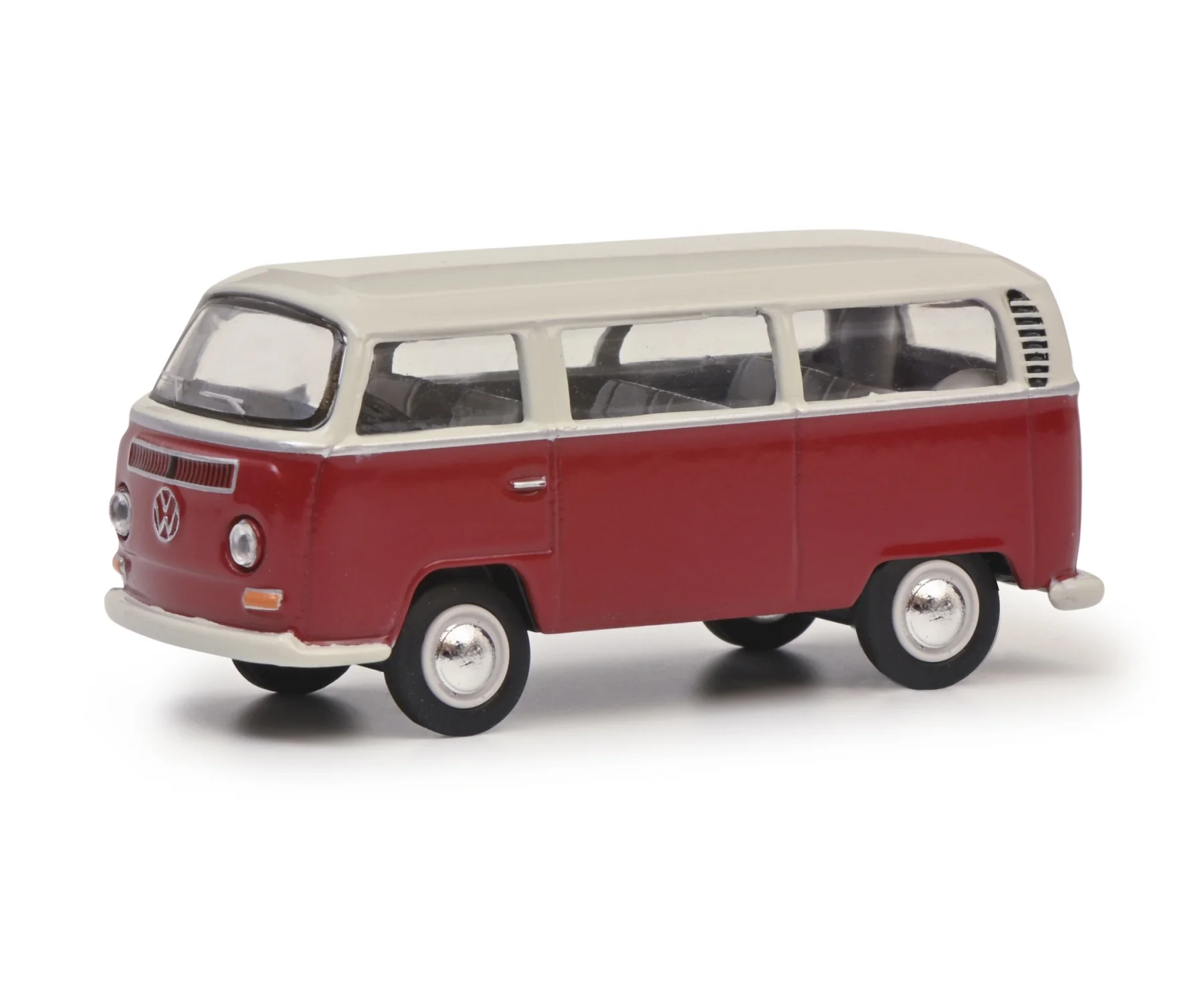 Schuco 1/64 Volkswagen T2 Bus Red/White 452030300 - Image 2