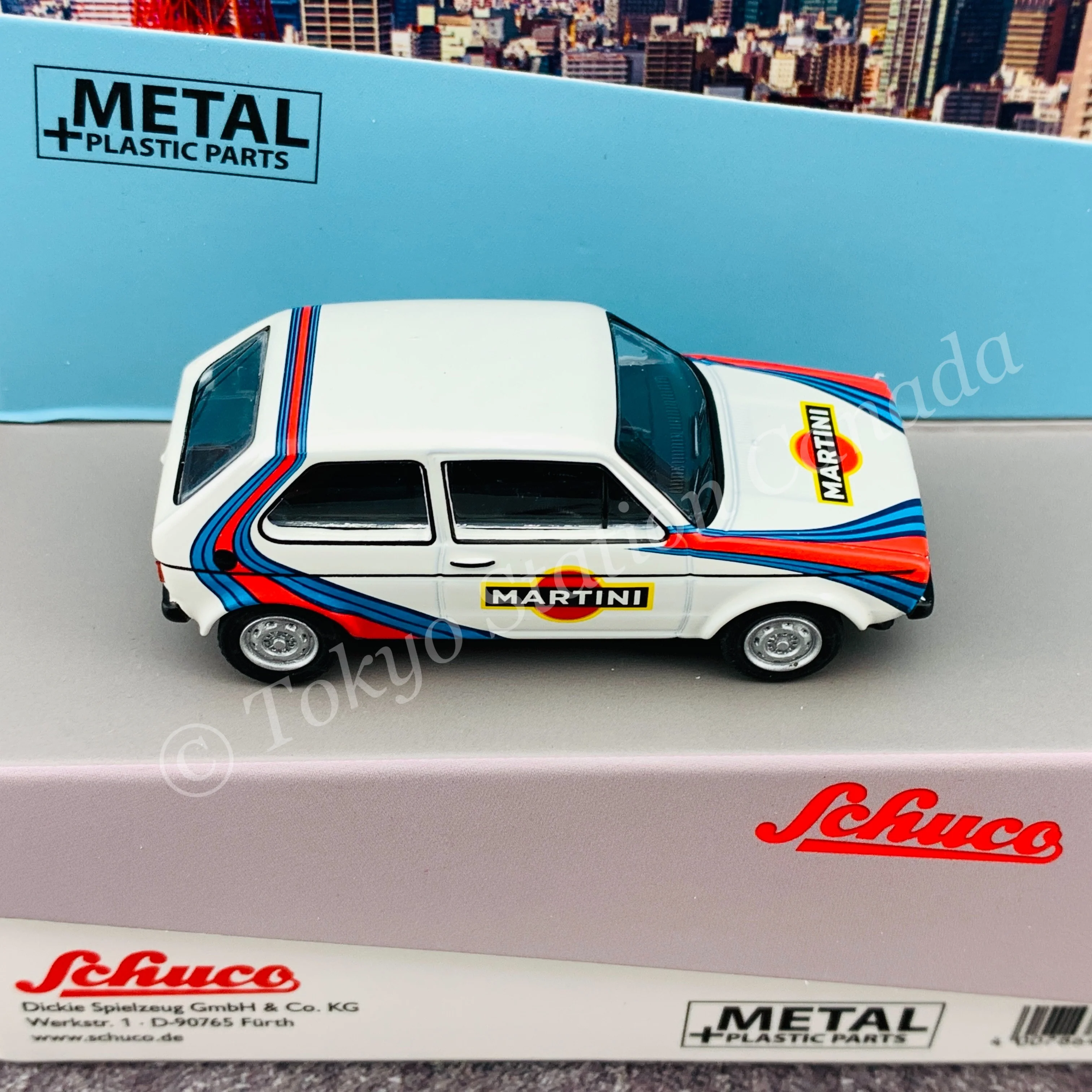 Schuco 1/64 VW Golf I Martini White Toyeast Ltd. Exclusive 452021400 - Image 3