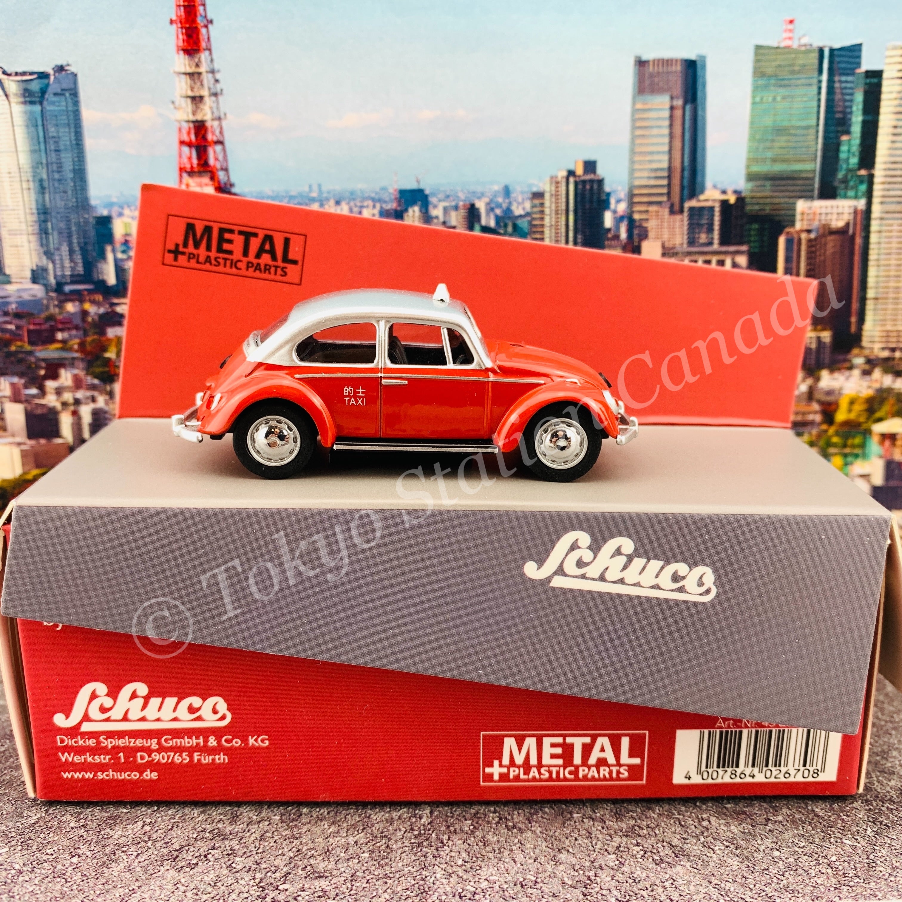 Schuco 1/64 VW Kafer Hong Kong Taxi Toyeast Limited Edition 452021500 - Image 2