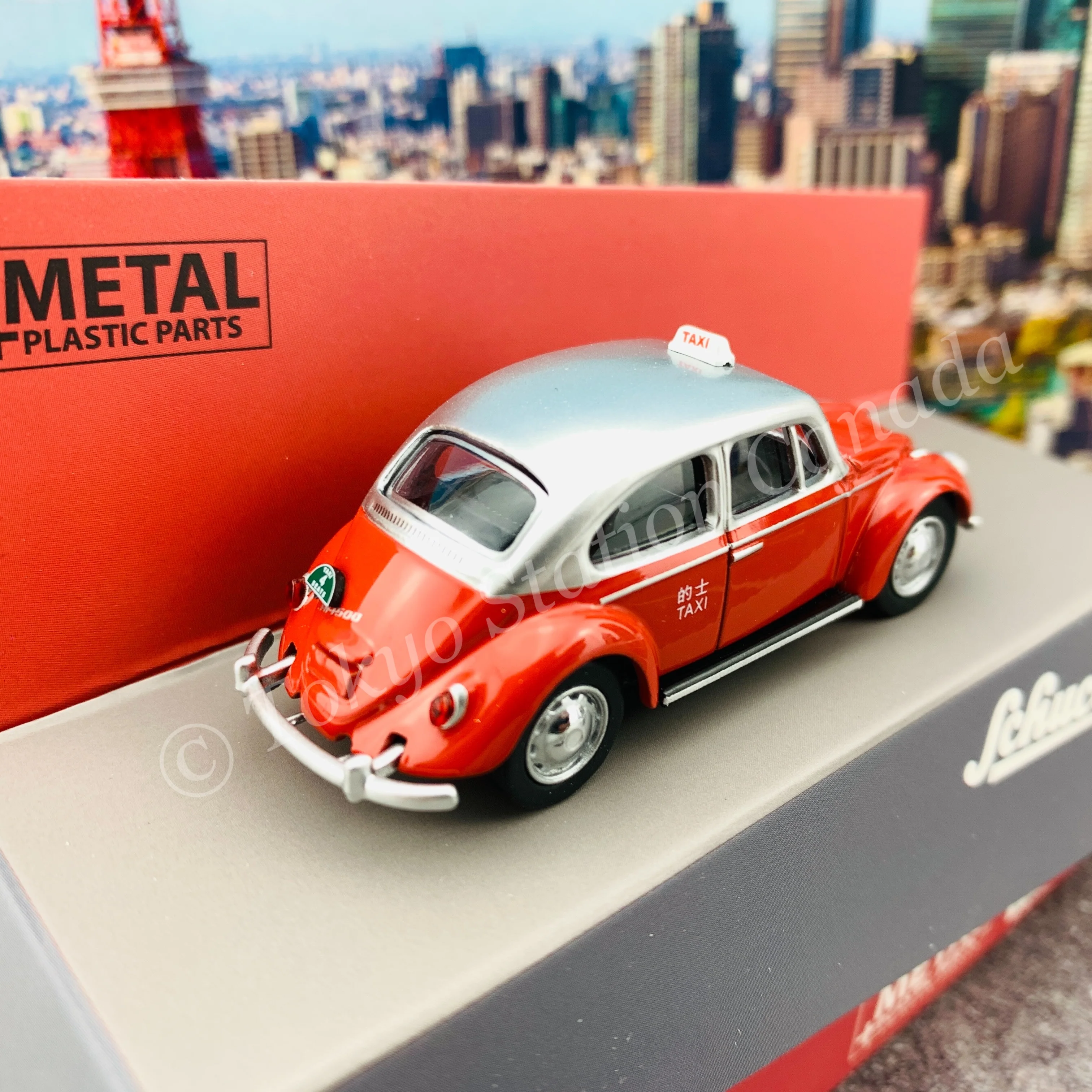 Schuco 1/64 VW Kafer Hong Kong Taxi Toyeast Limited Edition 452021500 - Image 3