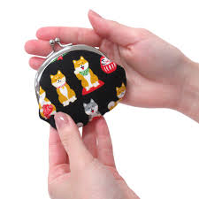 Shiba Inu おさんぽ日和 Coin Pouch  303-704 White (MADE IN JAPAN) - Image 3