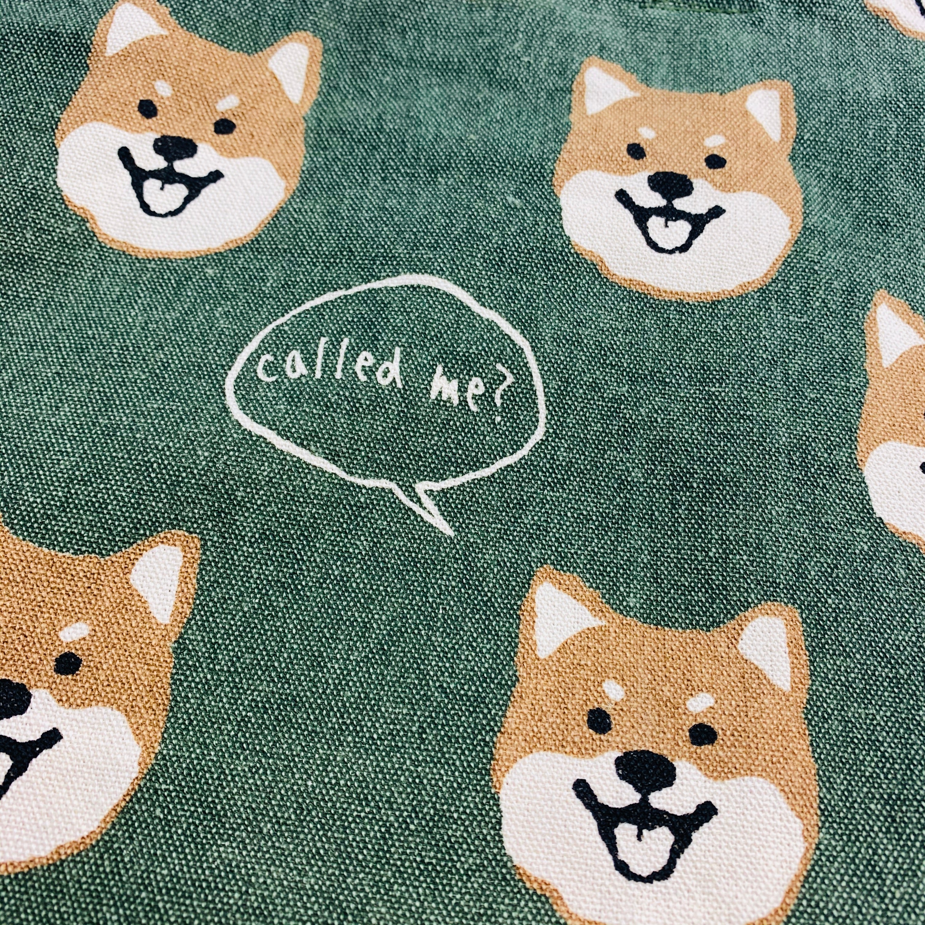 Shiba Inu Green Tote Bag with Zipper by Mintinn 25013 - Image 5