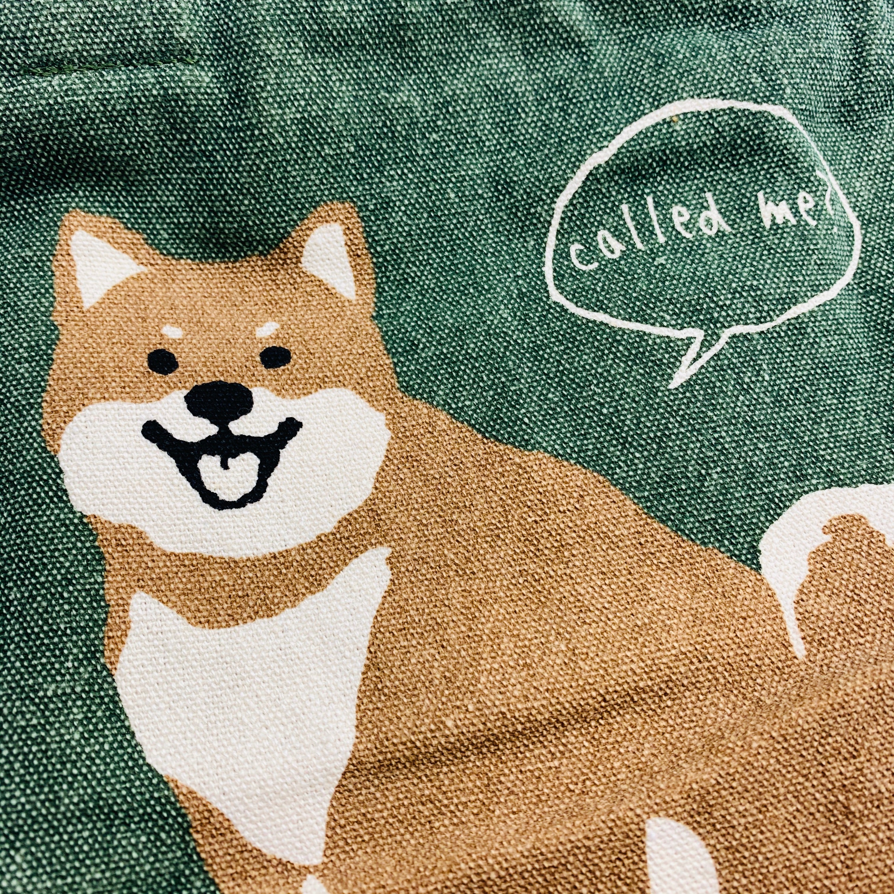 Shiba Inu Green "Called Me" Mini Tote Bag with Zipper by Mintinn 23016 - Image 5
