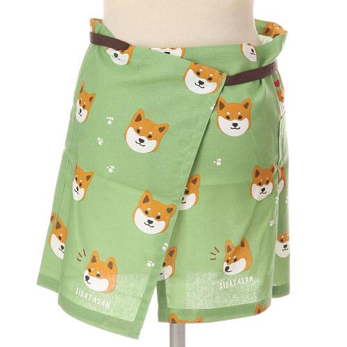 Shiba Inu Half Apron - Green - Image 2