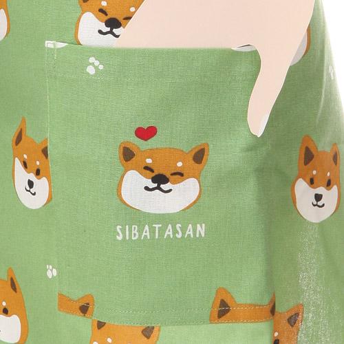 Shiba Inu Half Apron - Green - Image 3