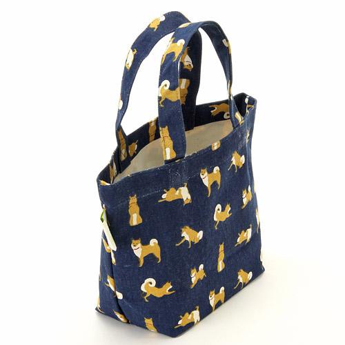 Shiba Inu mini tote bag  - dog pattern blue - Image 2