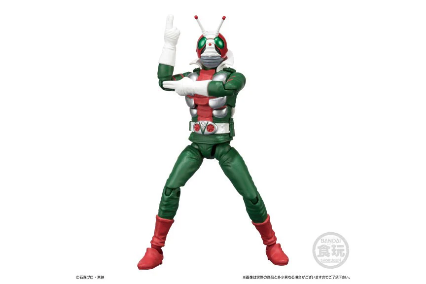 SHODO-X Kamen Rider 7 - Kamen Rider V3 + Hurricane (A Side and B Side) Complete Set - Image 4