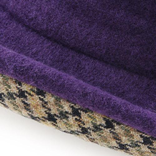 Plaid Sailor Hat - Purple - Image 3