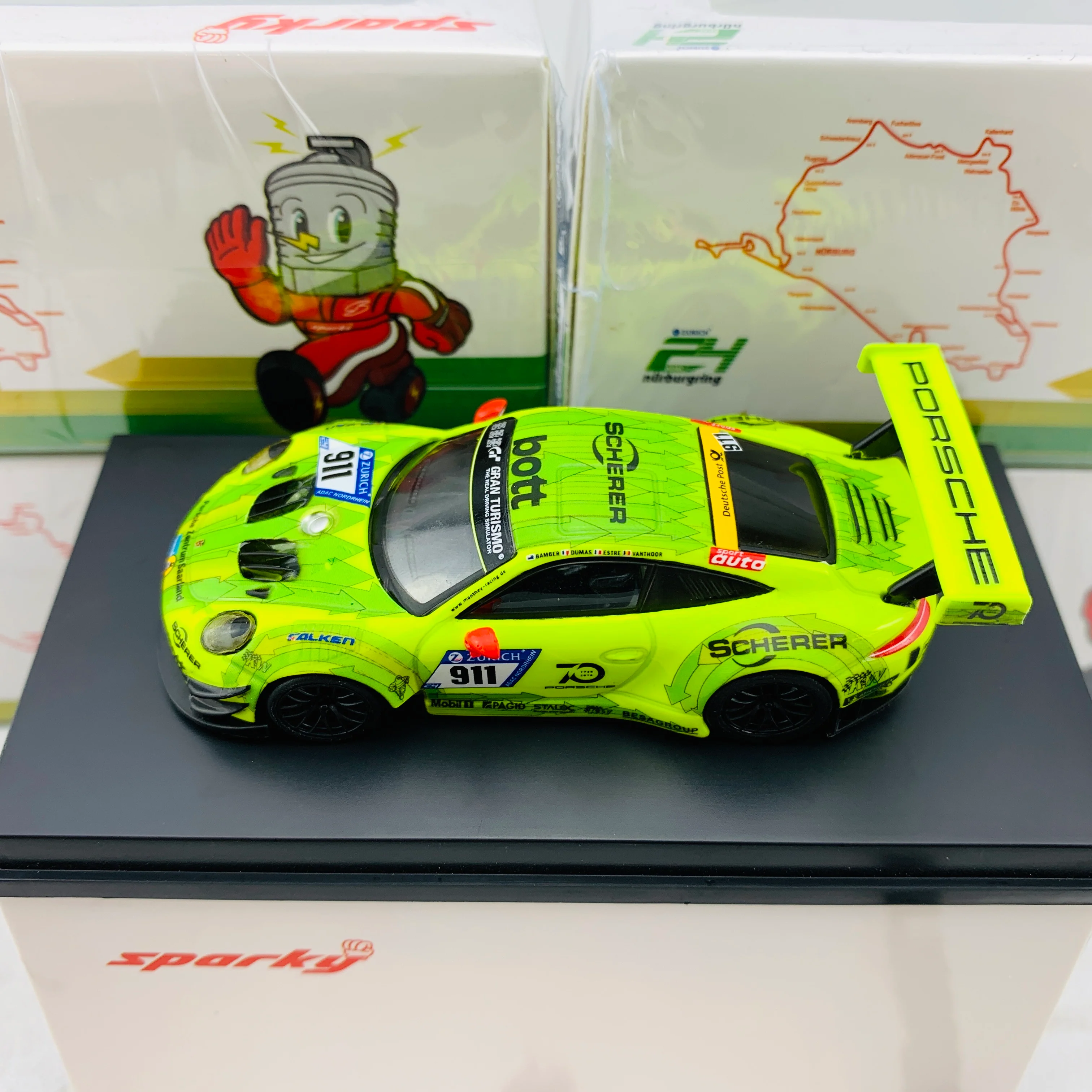 Sparky 1/64 PORSCHE 911 GT3 R NO.911 MANTHEY RACING POLE POSITION 24H NÜRBURGRING 2018 K. ESTRE - R. DUMAS - L. VANTHOOR - E. BAMBER Y118 - Image 3