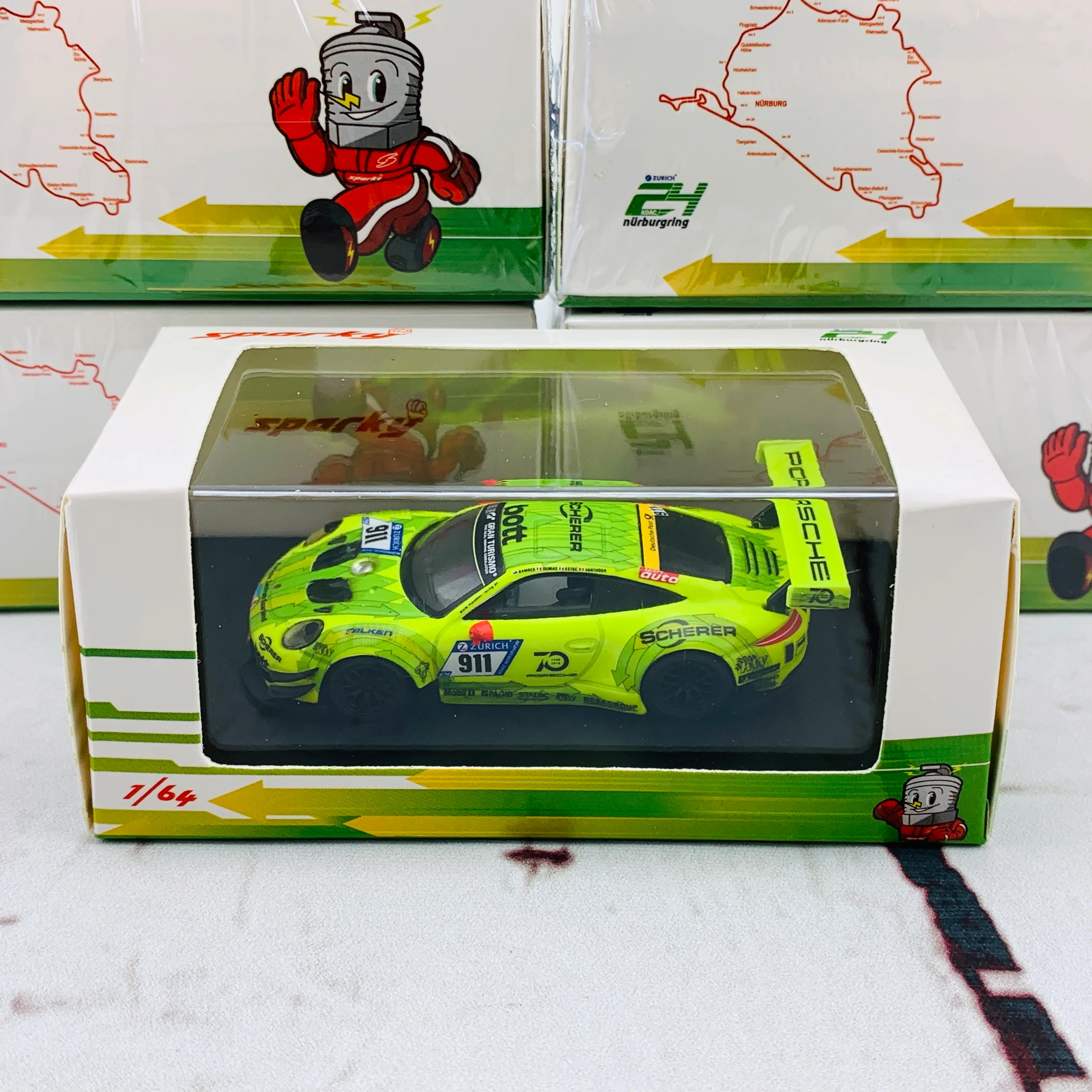 Sparky 1/64 PORSCHE 911 GT3 R NO.911 MANTHEY RACING POLE POSITION 24H NÜRBURGRING 2018 K. ESTRE - R. DUMAS - L. VANTHOOR - E. BAMBER Y118 - Image 5