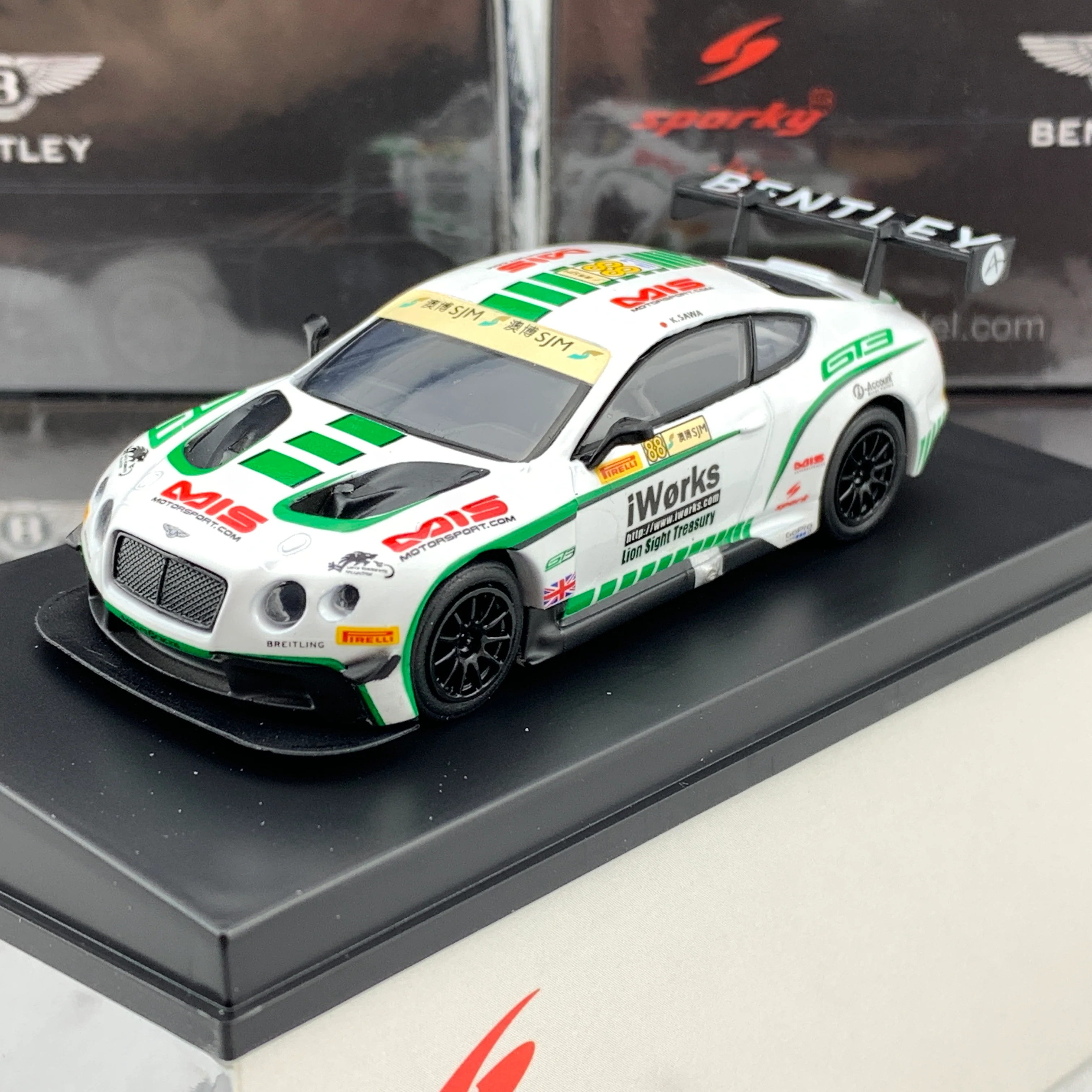 Sparky 1/64 BENTLEY CONTINENTAL GT3 NO.88 MACAU GP FIA GT WORLD CUP 2015 BENTLEY TEAM ABSOLUTE KEITA SAWA Y103 - Image 2