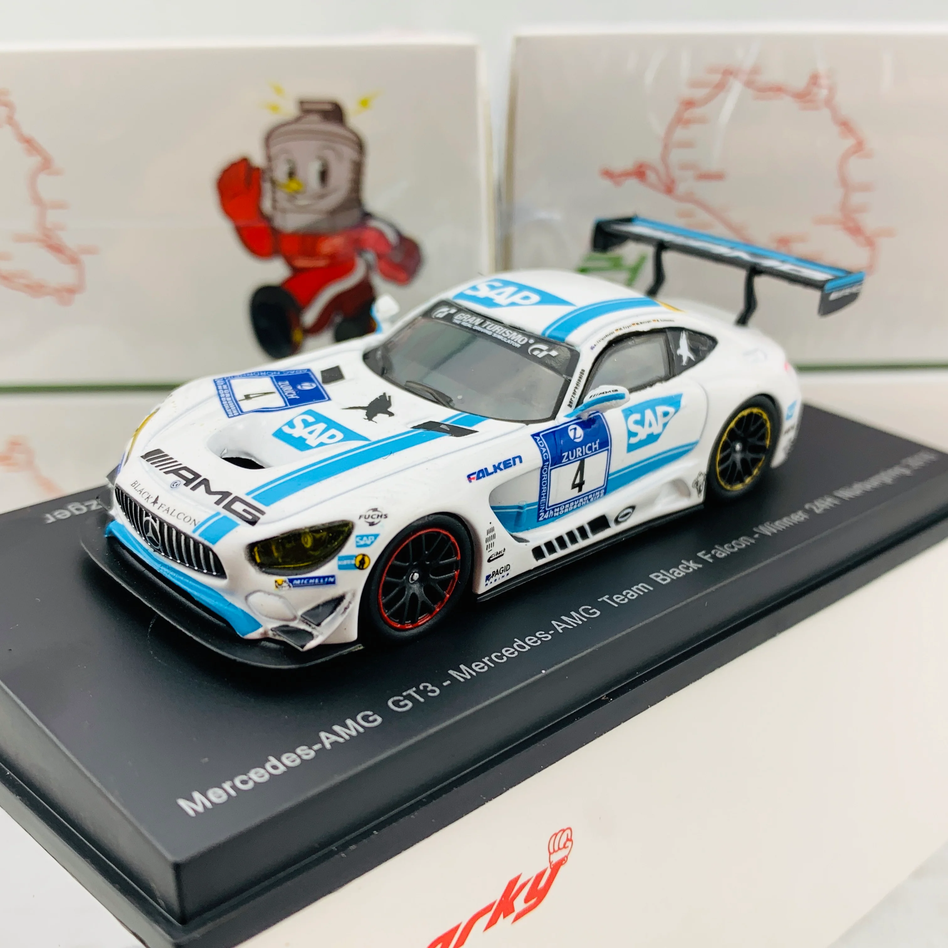 Sparky 1/64 Mercedes-AMG GT3 - Mercedes-AMG Team Black Falcon - Winner 24H Nurburgring 2016 B. Schneider - M. Engel - A. Christodoulou - M. Metzger Y156 - Image 2