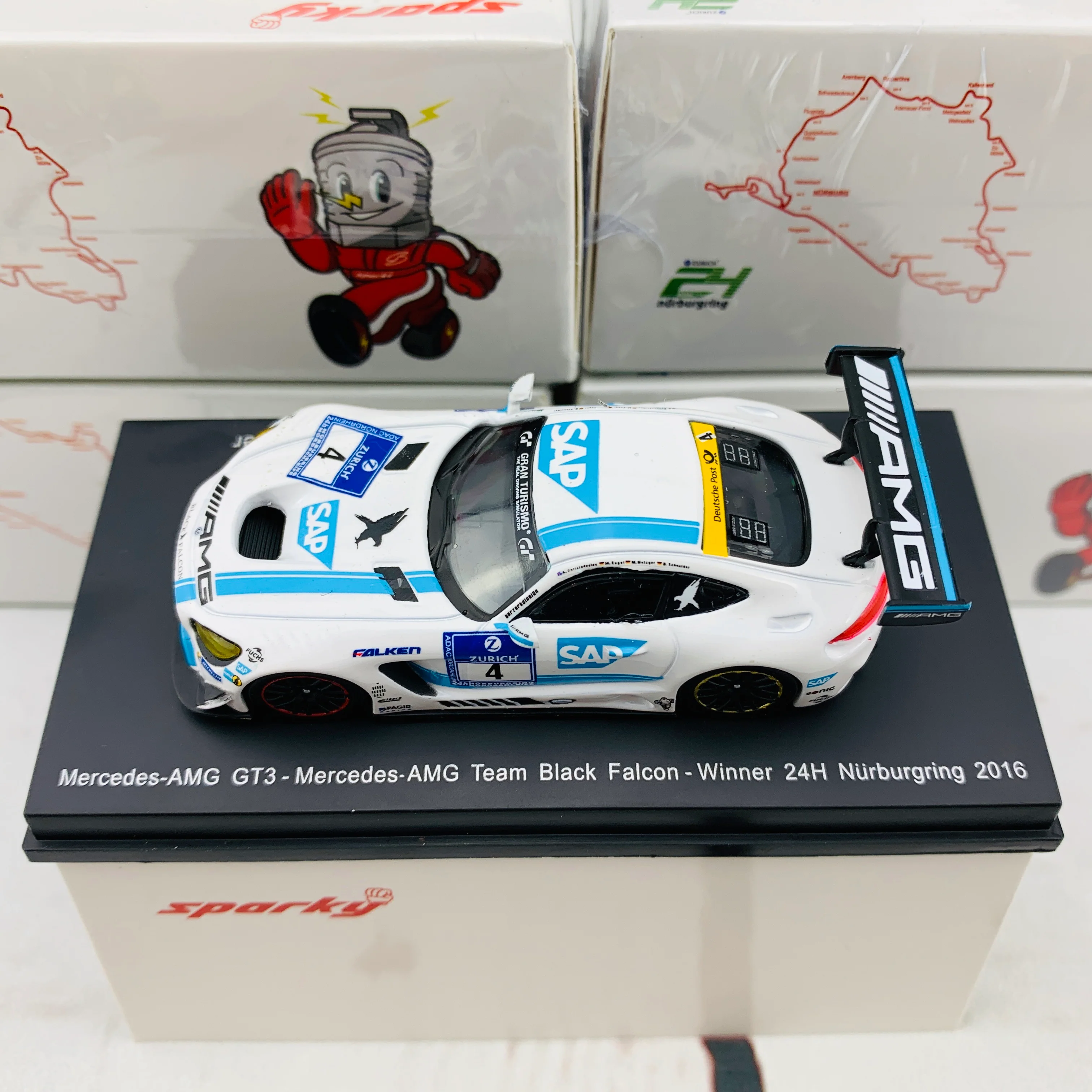Sparky 1/64 Mercedes-AMG GT3 - Mercedes-AMG Team Black Falcon - Winner 24H Nurburgring 2016 B. Schneider - M. Engel - A. Christodoulou - M. Metzger Y156 - Image 3