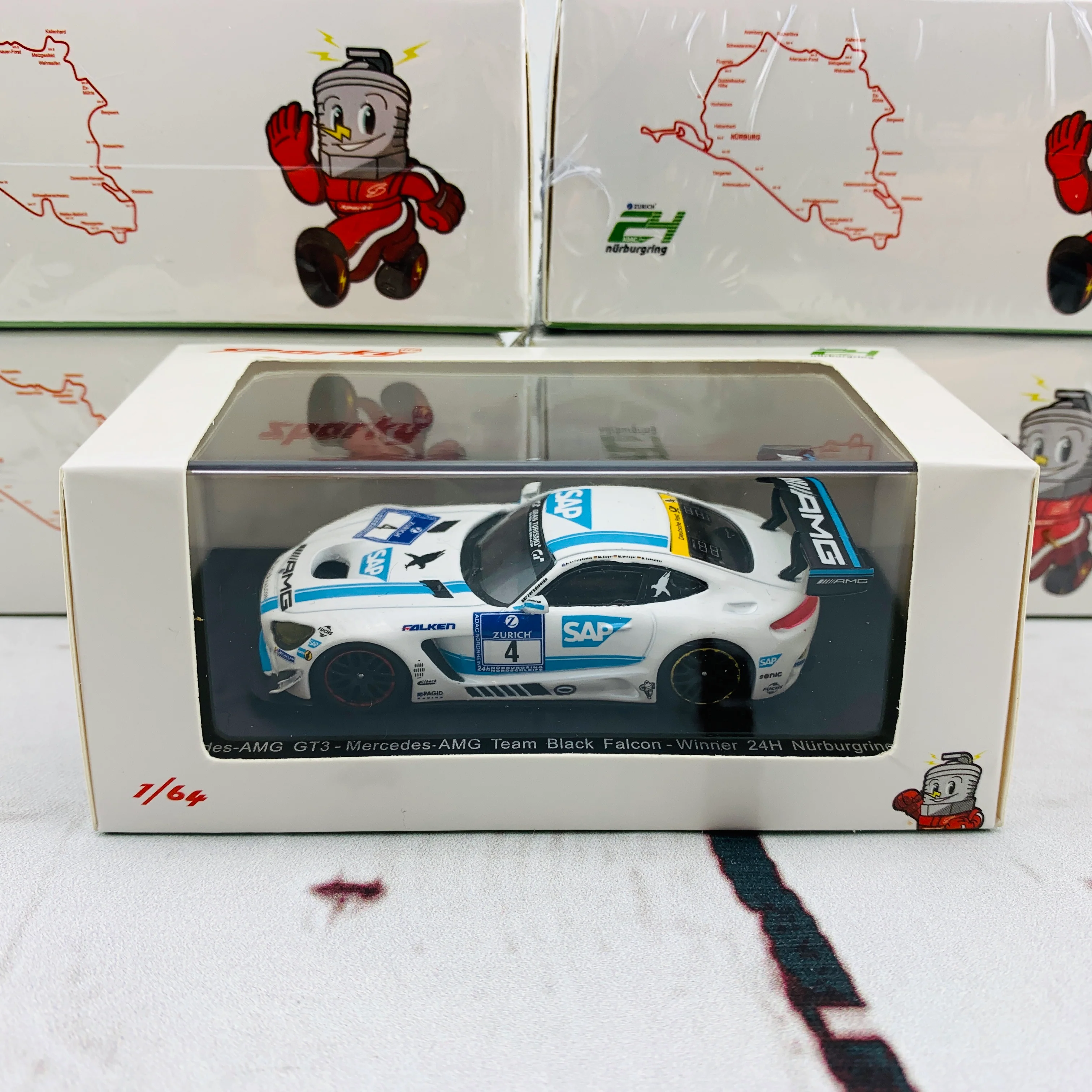 Sparky 1/64 Mercedes-AMG GT3 - Mercedes-AMG Team Black Falcon - Winner 24H Nurburgring 2016 B. Schneider - M. Engel - A. Christodoulou - M. Metzger Y156 - Image 4