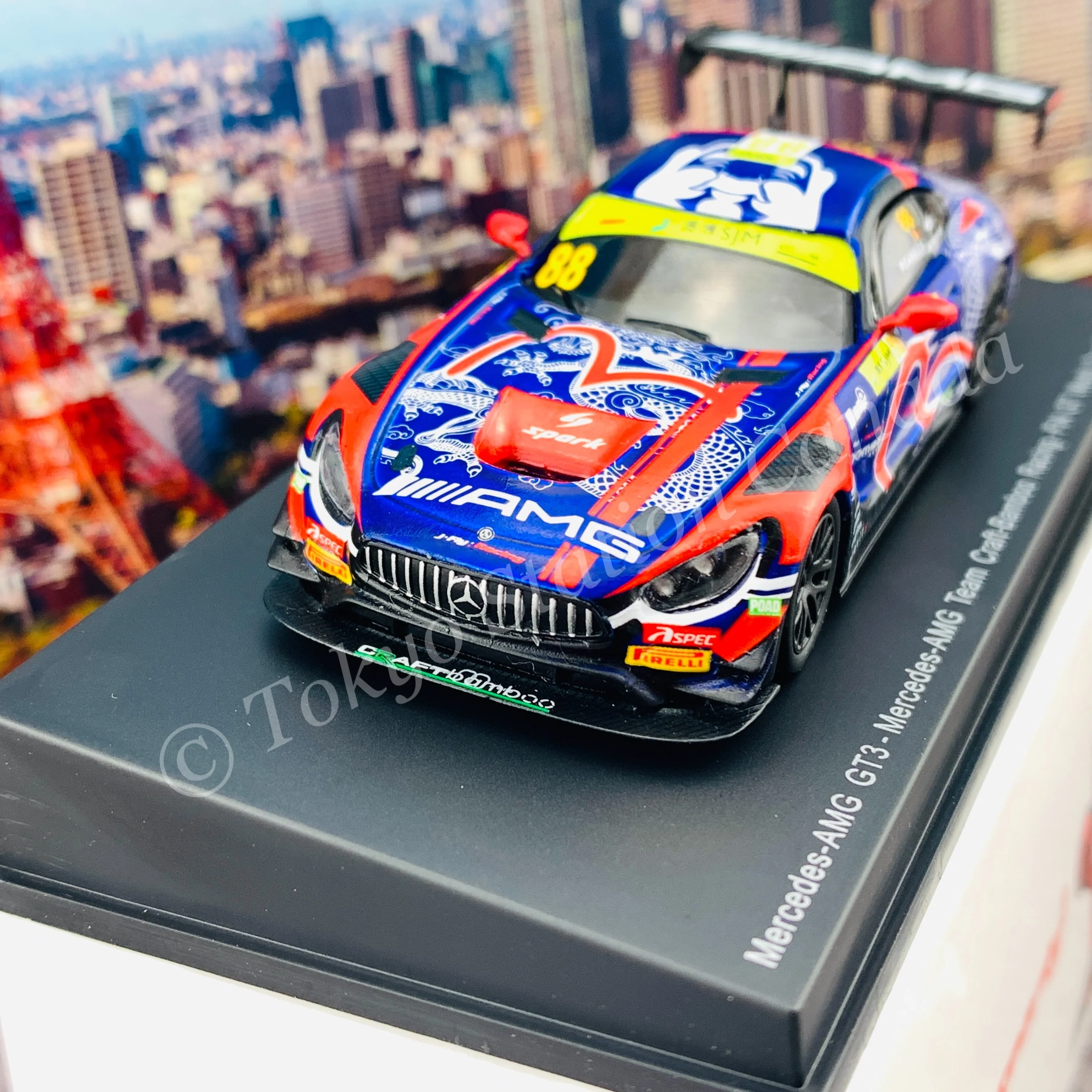 Sparky 1/64 MERCEDES-AMG GT3 NO.88 MERCEDES-AMG TEAM CRAFT-BAMBOO RACING FIA GT WORLD CUP MACAU 2019 ALESSIO PICARIELLO Y170 - Image 3
