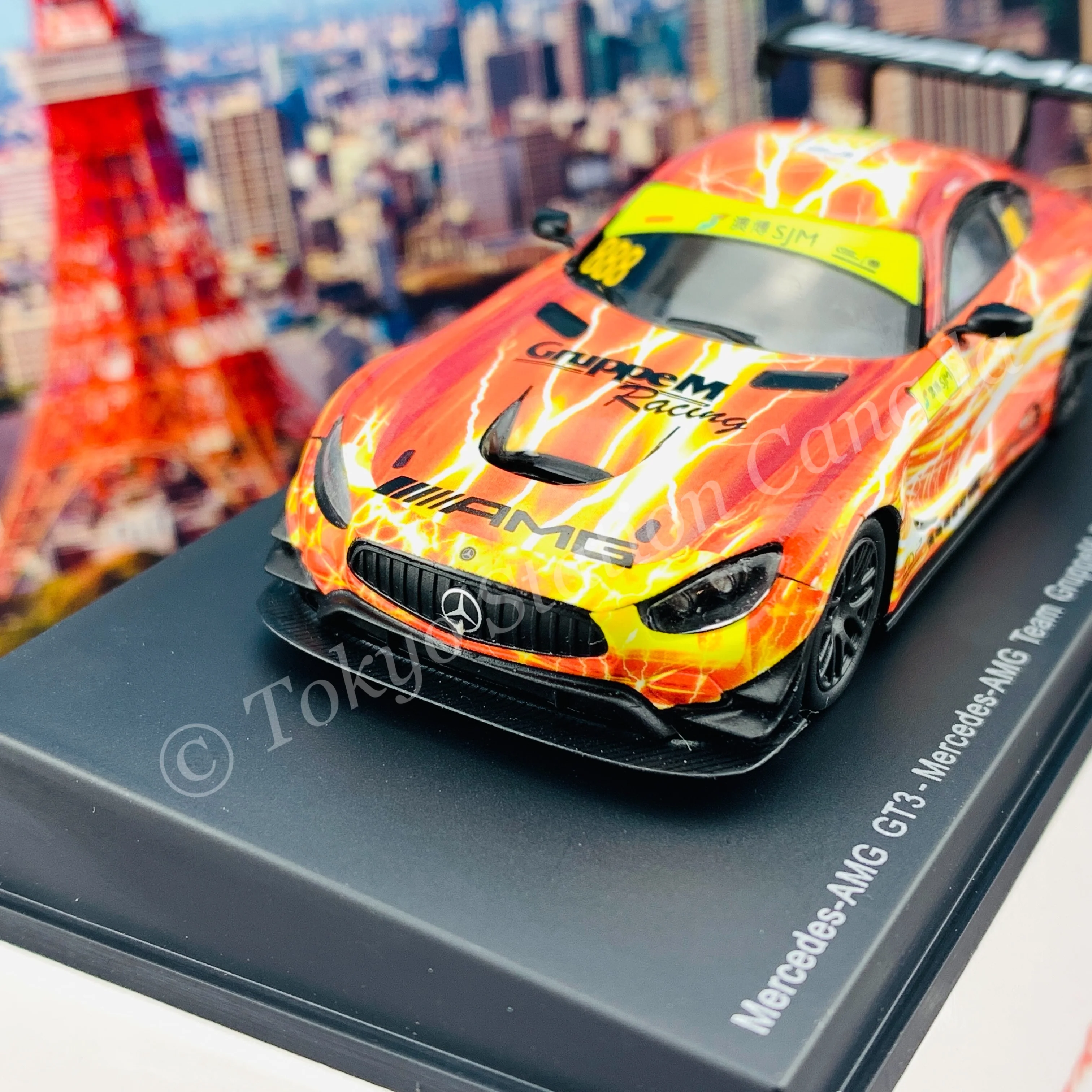 Sparky 1/64 MERCEDES-AMG GT3 NO.888 MERCEDES-AMG TEAM GRUPPEM RACING 9TH FIA GT WORLD CUP MACAU 2019 MARO ENGEL Y169 - Image 3