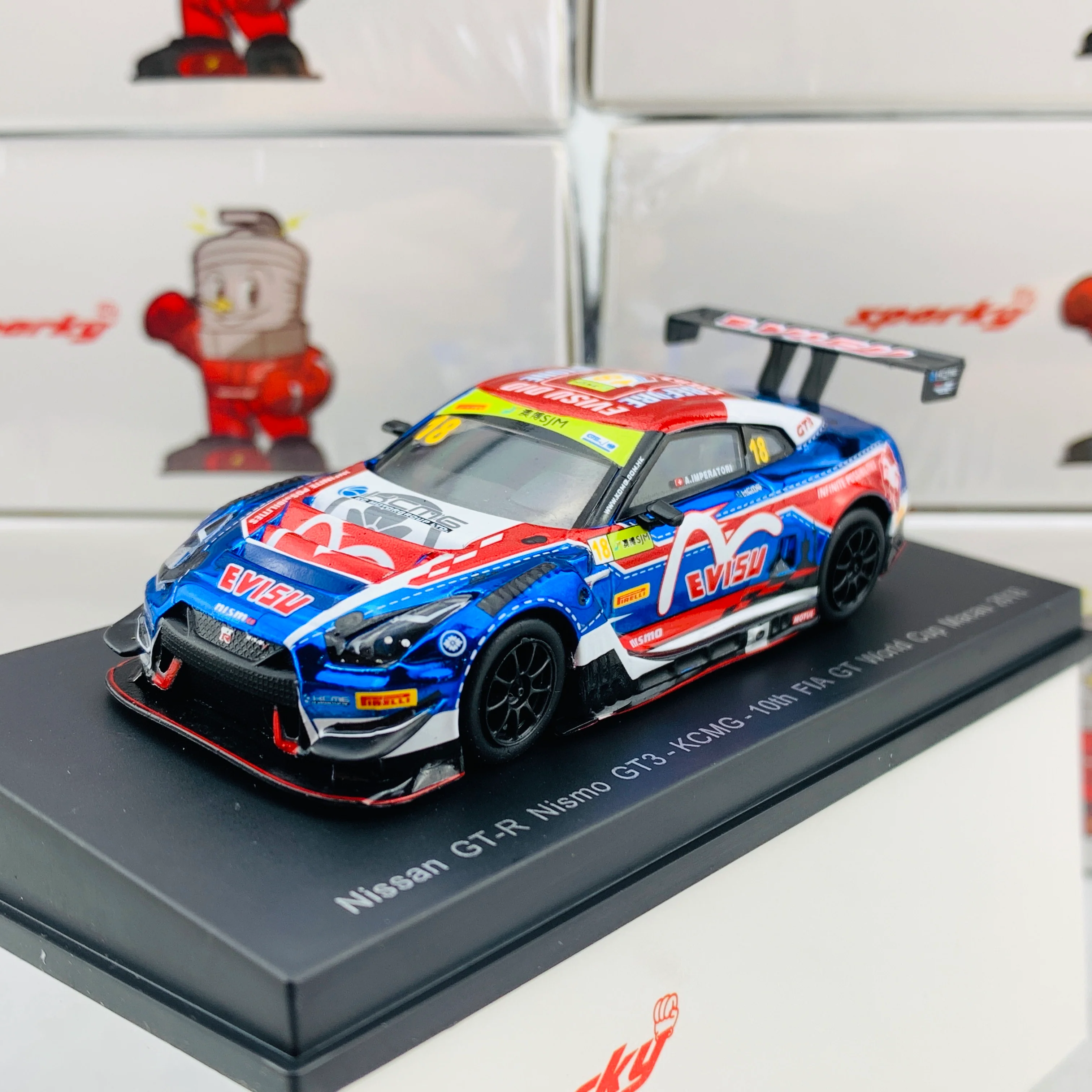 Sparky 1/64 NISSAN GTR NISMO GT3 - KCMG - 10th FIA GT World Cup Macau 2018 Alexandre IMPERATORI Y129 - Image 2