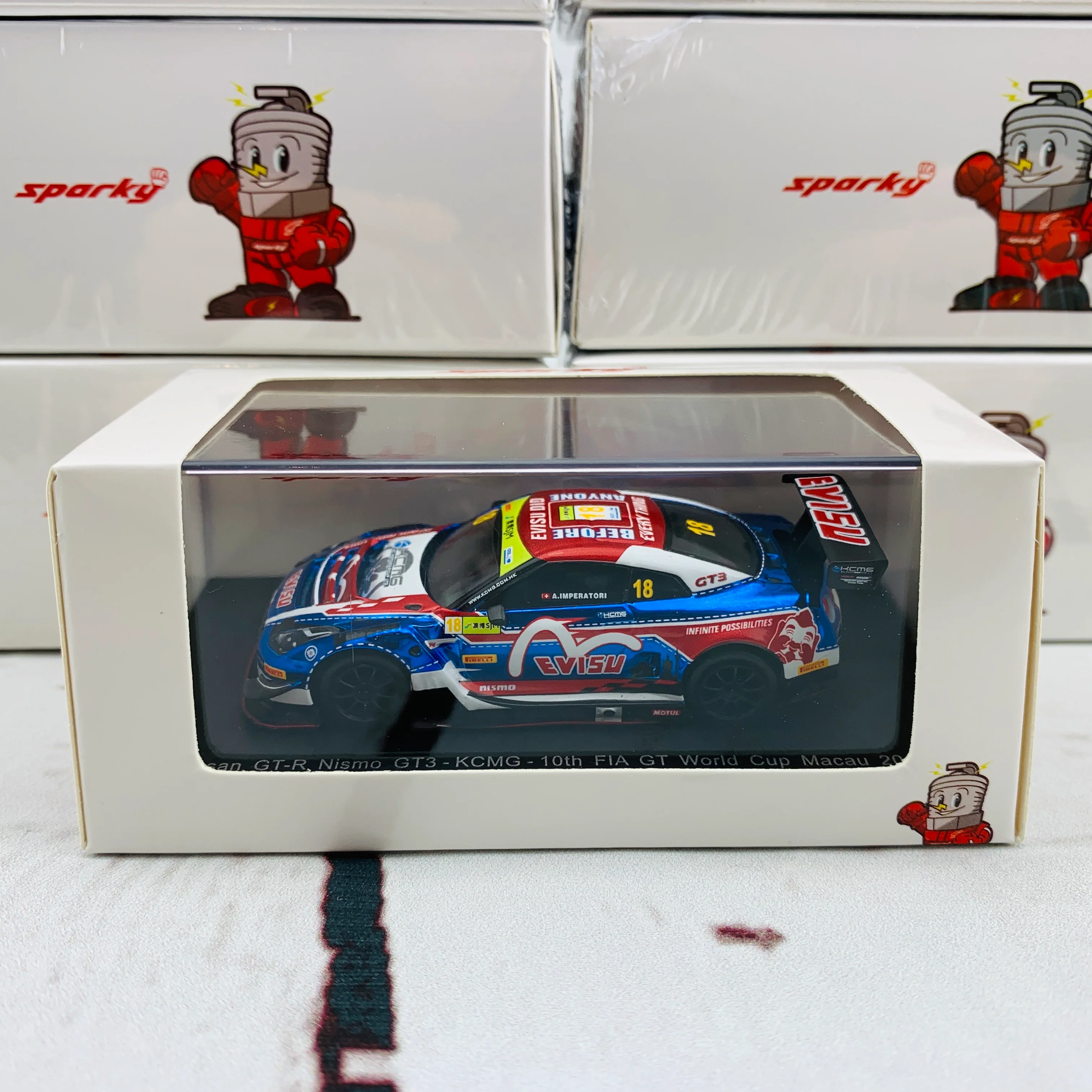 Sparky 1/64 NISSAN GTR NISMO GT3 - KCMG - 10th FIA GT World Cup Macau 2018 Alexandre IMPERATORI Y129 - Image 4