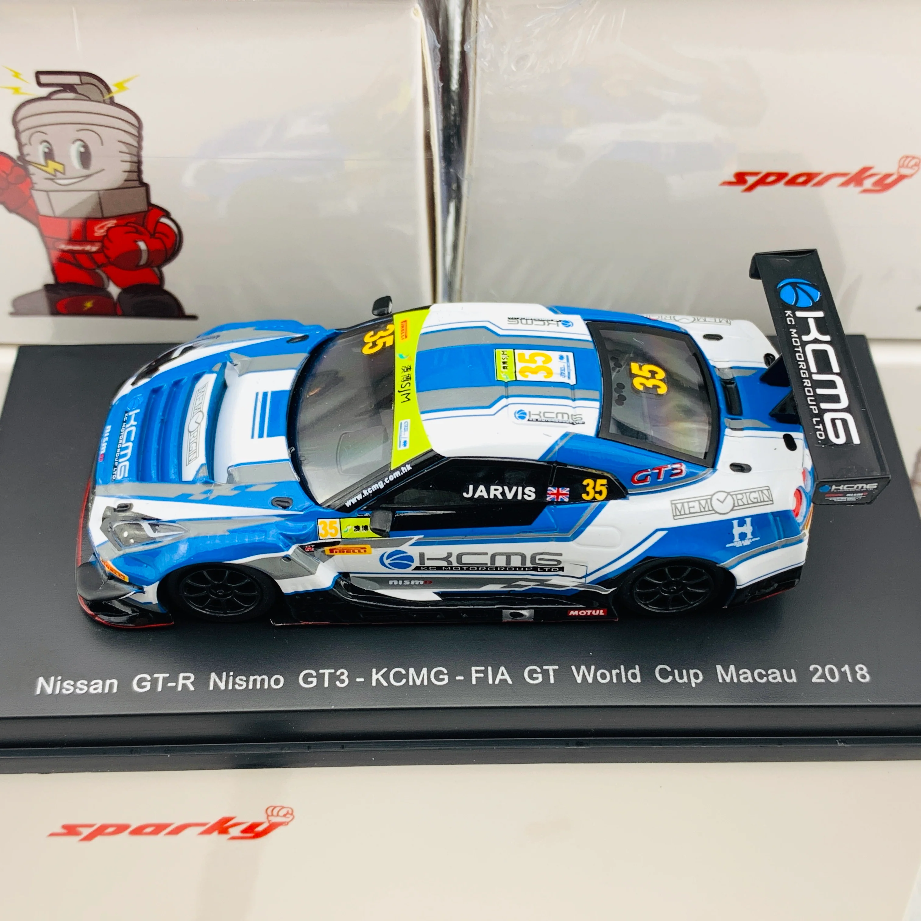 Sparky 1/64 NISSAN GTR NISMO GT3 - KCMG - FIA GT World Cup Macau 2018 Oliver JARVIS Y130 - Image 3