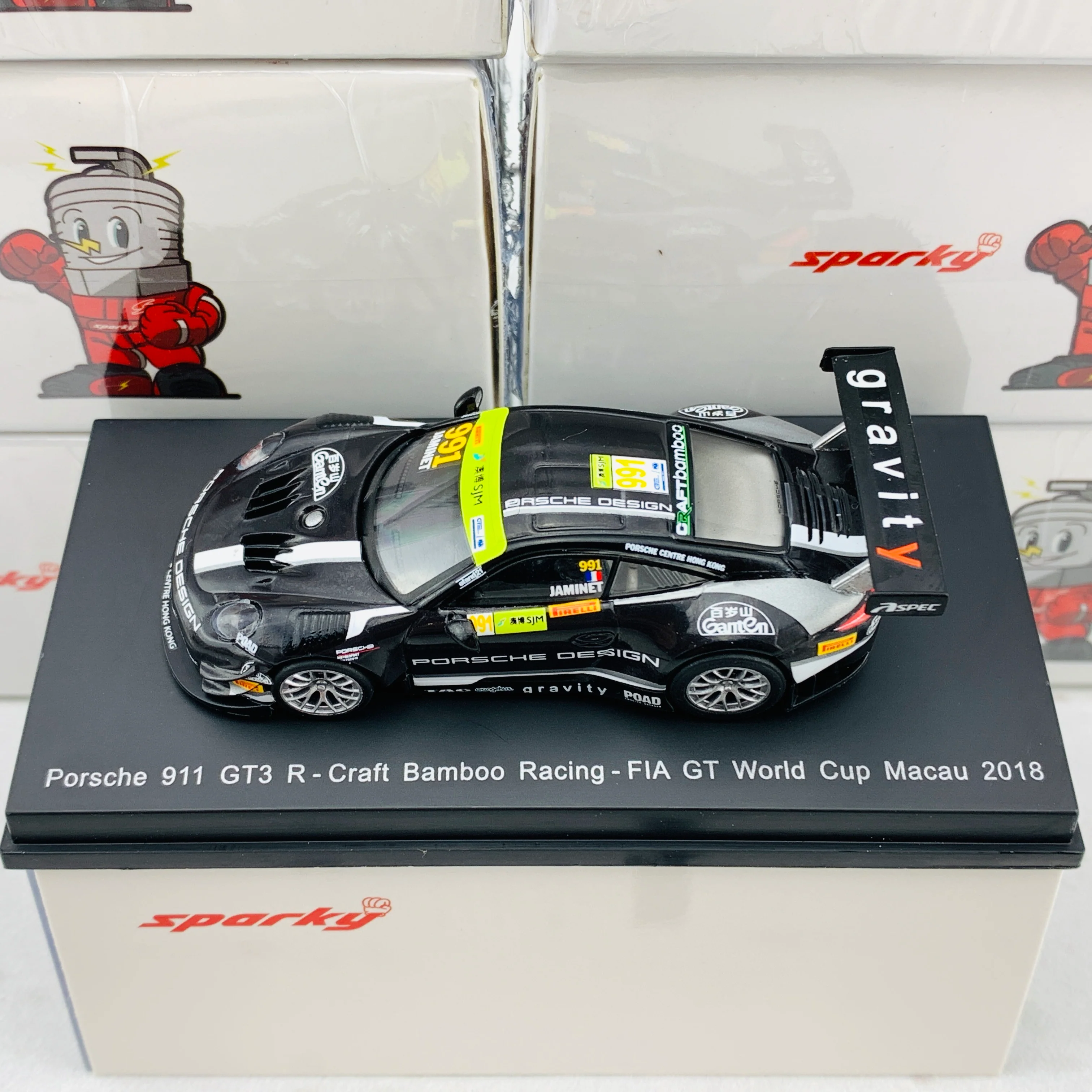 Sparky 1/64 PORSCHE 911 GT3 R - Craft Bamboo Racing - FIA GT World Cup Macau 2018 Mathieu Jaminet Y159 - Image 3