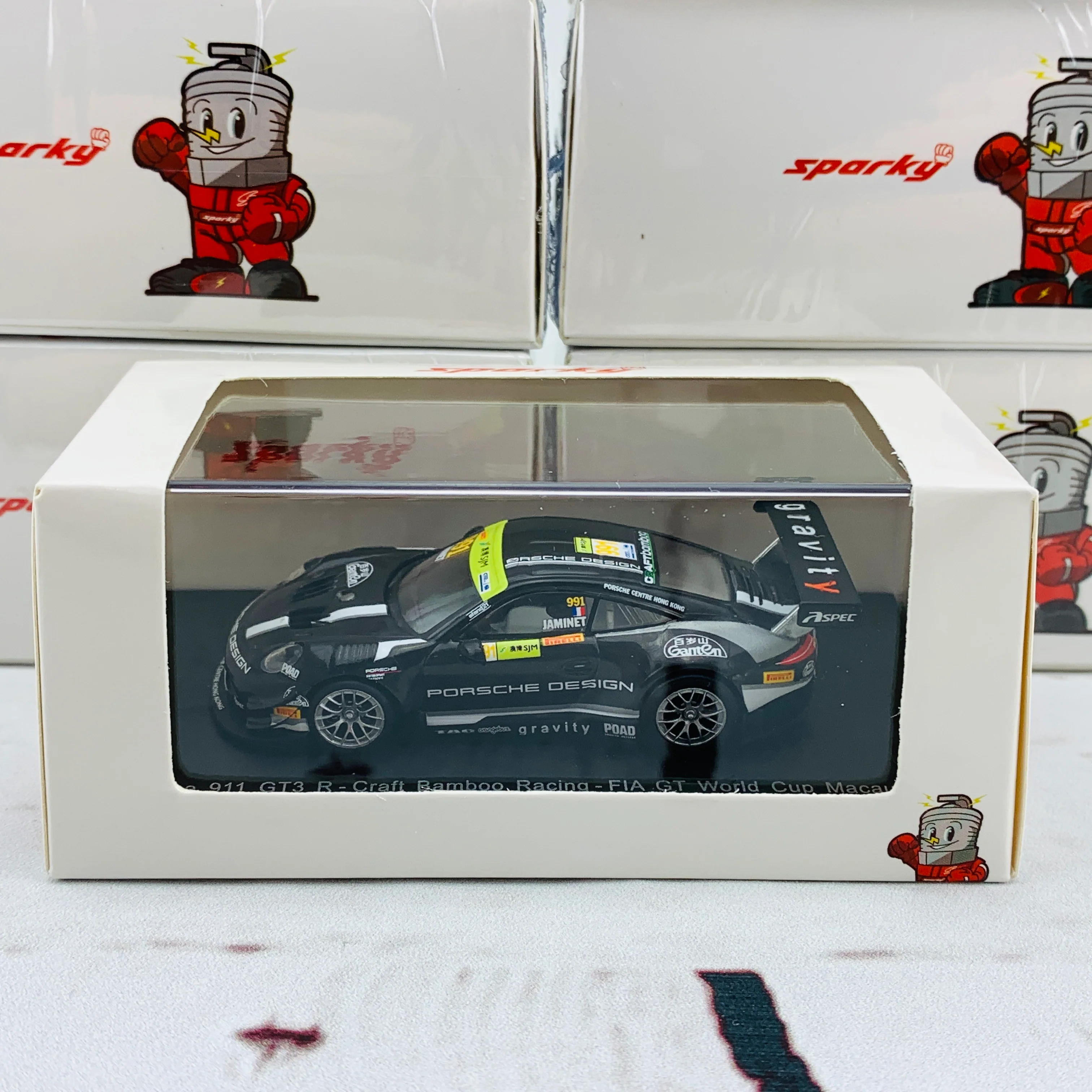 Sparky 1/64 PORSCHE 911 GT3 R - Craft Bamboo Racing - FIA GT World Cup Macau 2018 Mathieu Jaminet Y159 - Image 4