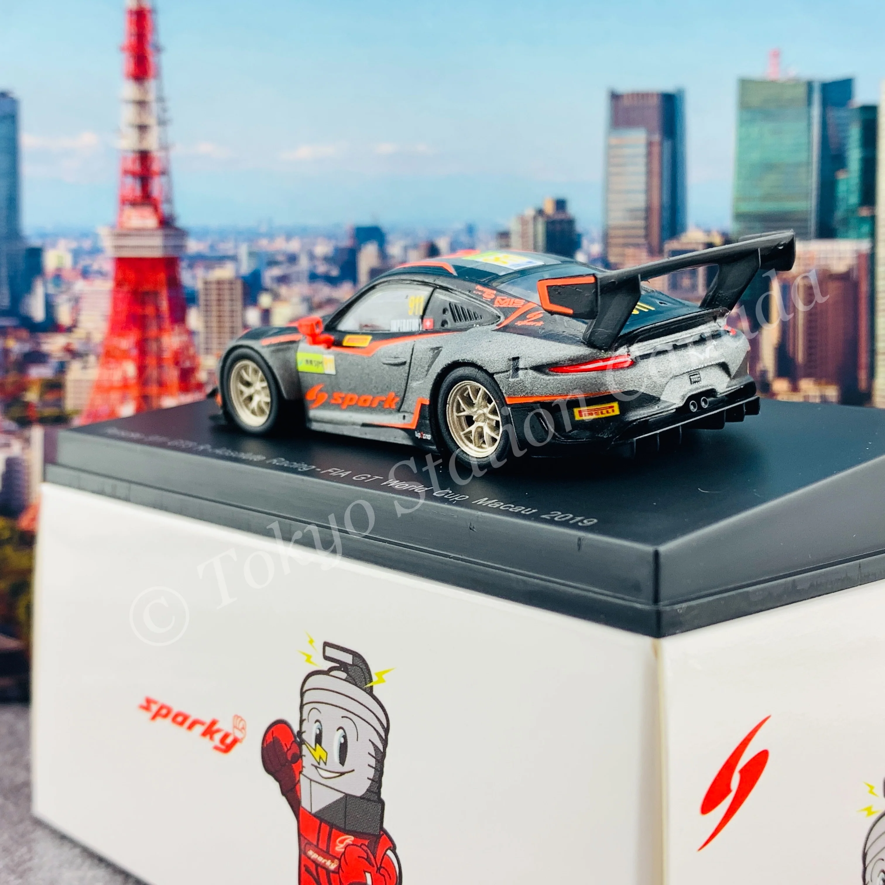 Sparky 1/64 PORSCHE 911 GT3 R NO.911 ABSOLUTE RACING FIA GT WORLD CUP MACAU 2019 ALEXANDRE IMPERATORI Y172 - Image 5