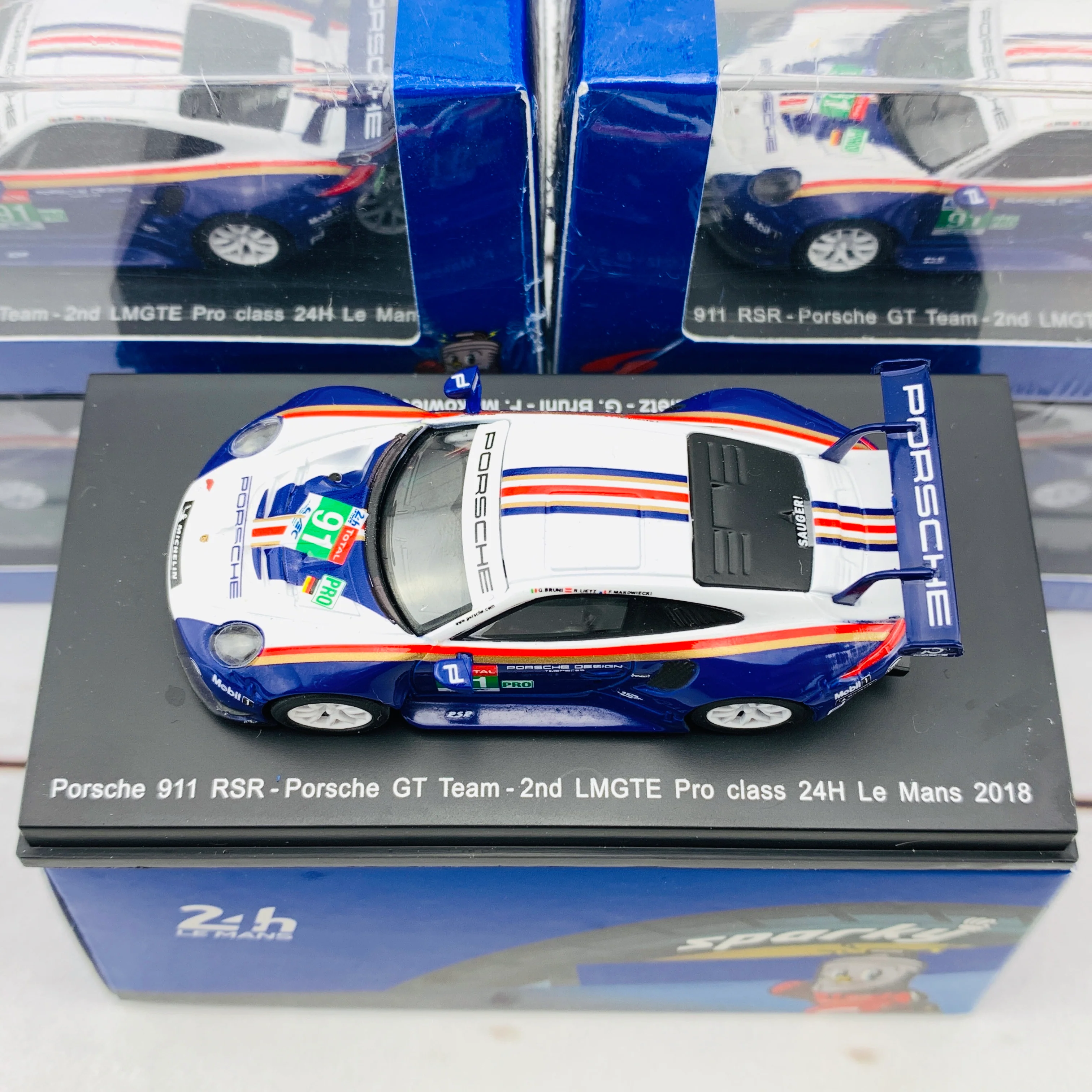 Sparky 1/64 PORSCHE 911 RSR NO.91 PORSCHE GT TEAM 2ND LMGTE PRO CLASS 24H LE MANS 2018 R. LIETZ - G. BRUNI - F. MAKOWIECKI Y121 - Image 3